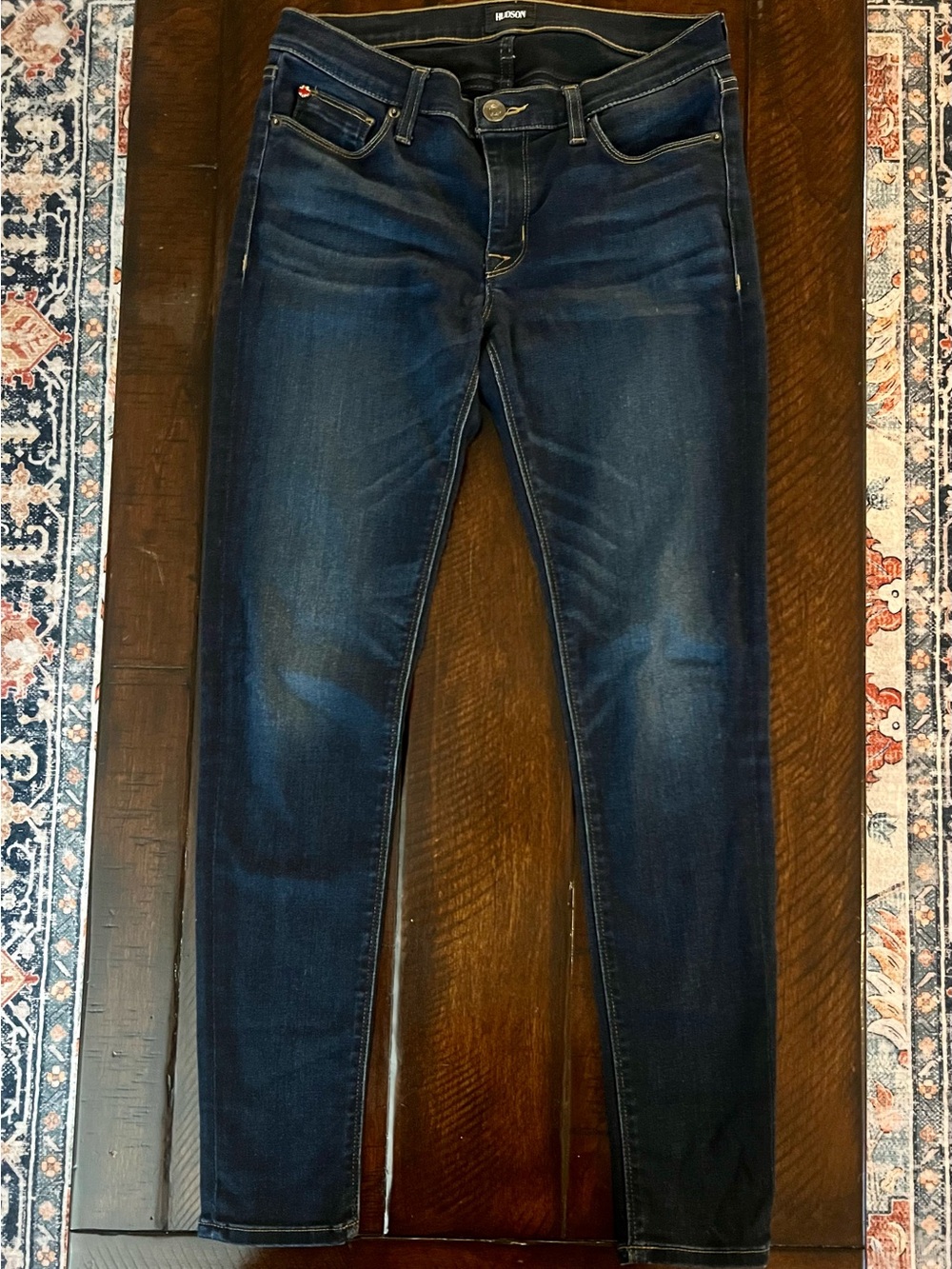 Hudson Krista Super Skinny Jeans 28 Dark Wash Stretch Designer Denim